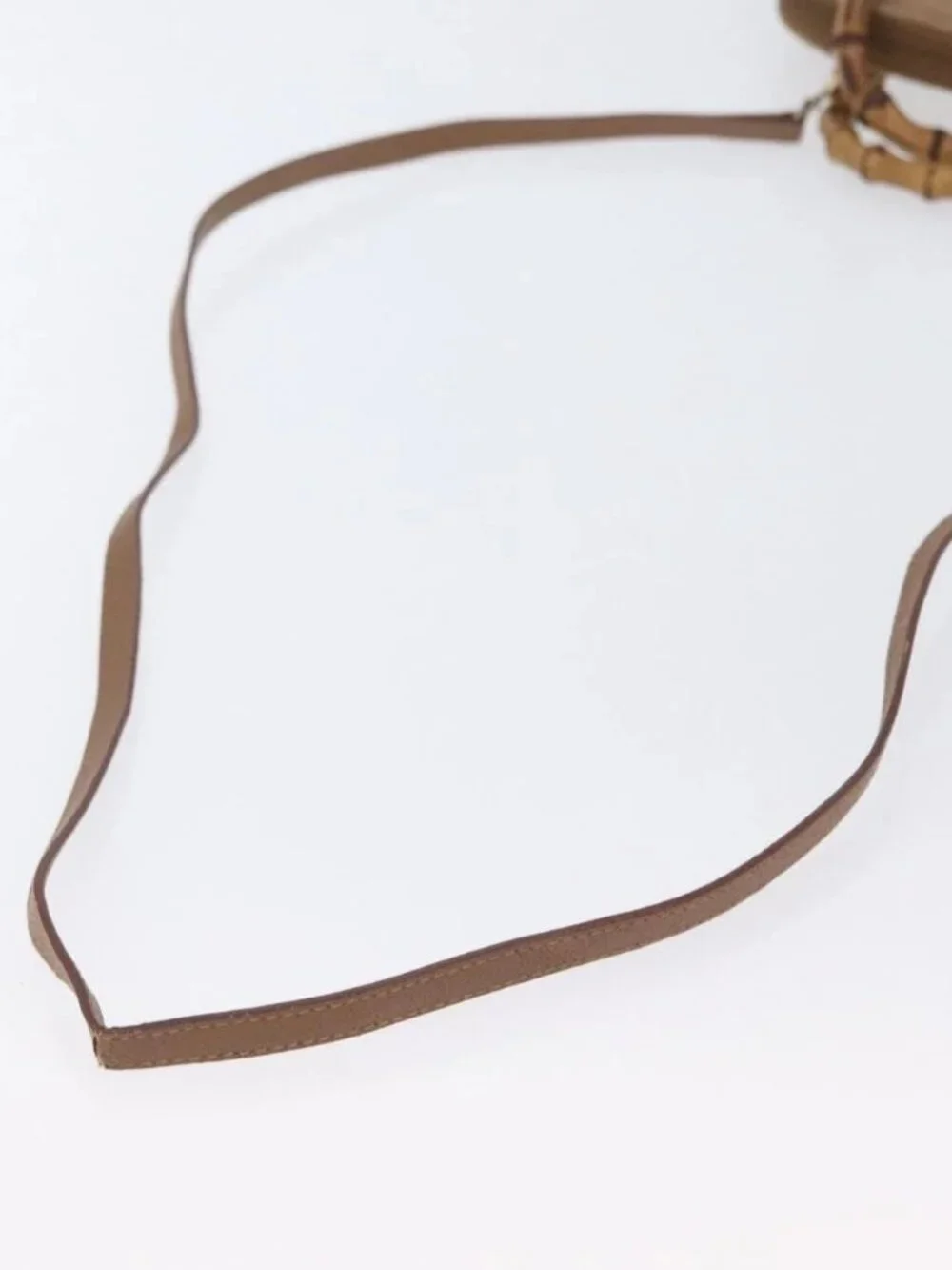 GUCCI Bamboo Hand Bag Nylon 2way Brown Silver 039 1705 0701 Auth bs33342
